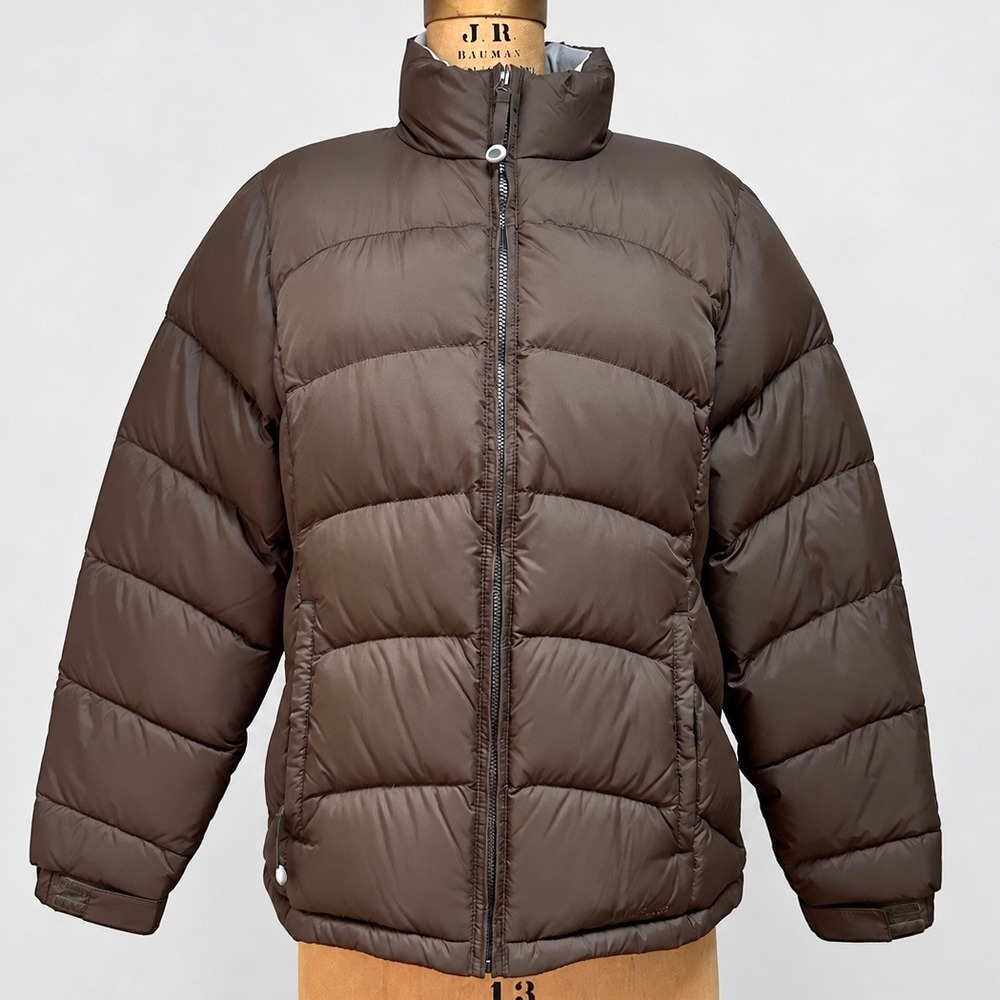 L.L.Bean 650 Fill Goose Down Puffer Jacket Womens M Brown Winter Coat